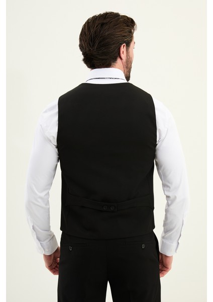 Düz Slim Fit Klasik Cep Detaylı Erkek Yelek modelleri