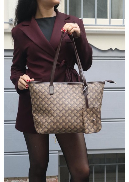 Mercia Desenli Cüzdan Detaylı Omuz Çantası modelleri