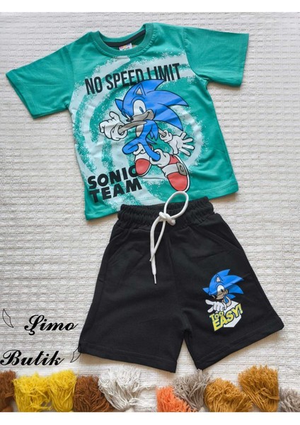 Erkek Çocuk Şortlu Takım Sonicli