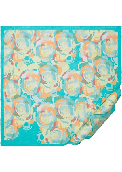Ipekevi Duygusal Çiçekler Tensel Desenli Eşarp Cam Göbeği