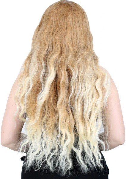 Fiber Sentetik Uzun Su Dalgası Peruk - Balköpüğü / Platin Kısa Ombreli indirimleri