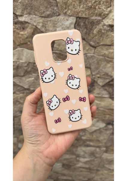 Redmi Note 9 Pro/9s Uyumlu Hello Kity Silikon Darbe Emici Klasik Korumalı Rubber Kılıf