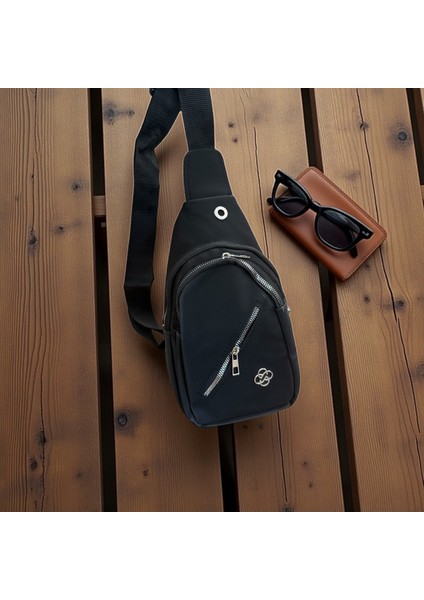 Unisex USB Çıkışlı Çok Gözlü Omuz ve Göğüs Çanta