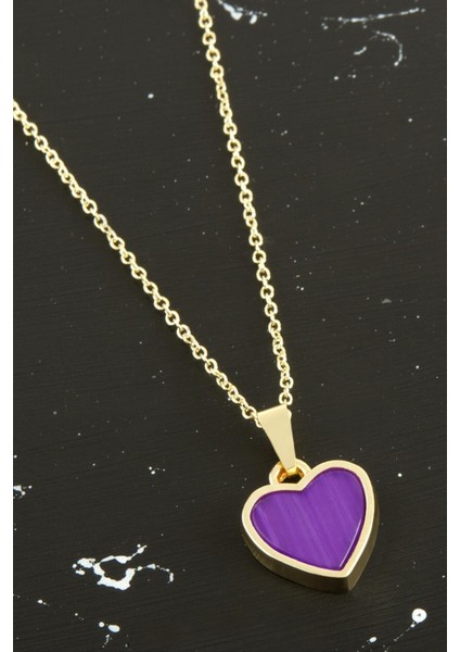 Kalp Polyester Kolye