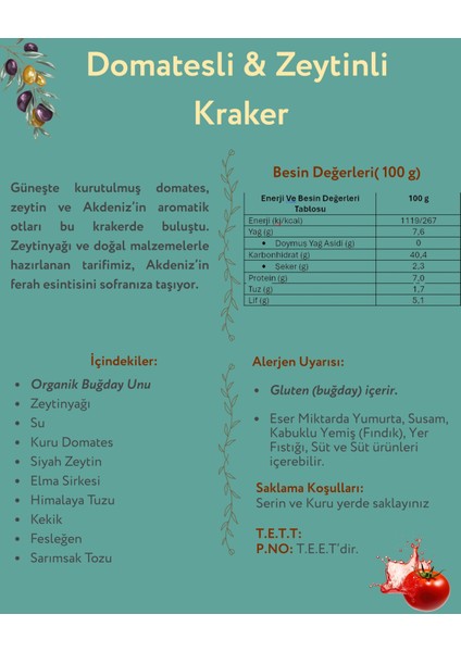 Domatesli & Zeytinli Kraker 150 gr fırsatları