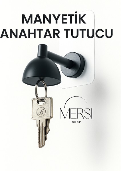 Lamba Şeklinde Manyetik Anahtar Tutucu – Duvara Yapışkanlı Dekoratif Askı