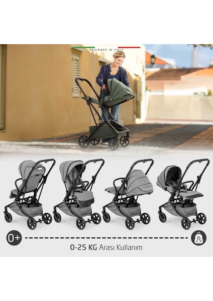 Rotativo Çift Yönlü Kabin Tipi Bebek Arabası Gri fırsatları