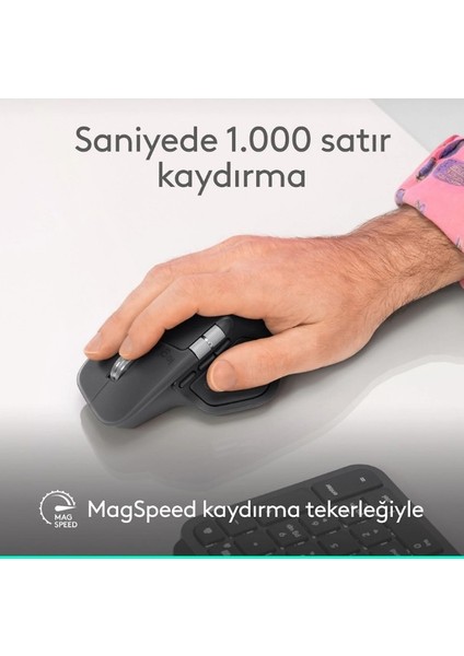 Mx Master 4 Kablosuz Mouse- Grafit indirimleri