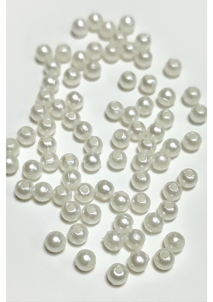 4 mm Delikli Inci Boncuk 500 Gram