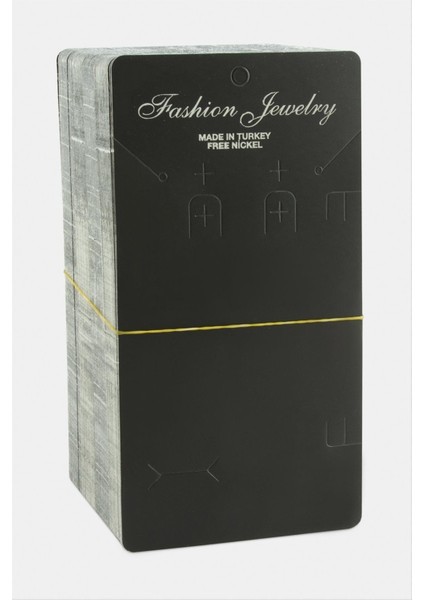 Siyah Renkli Dikdörtgen Set Kolye Kartı 200 Adet