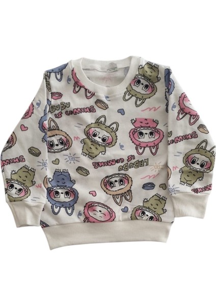 Kız Çocuk Labubu Karakter Baskılı %100 Pamuk Mevsimlik Takım modelleri