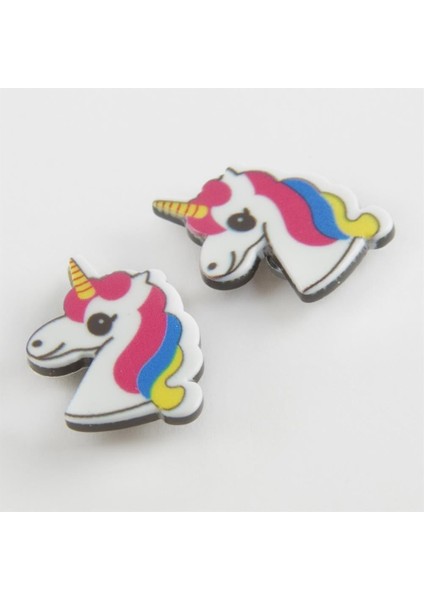 Unicorn Mıknatıslı Plastik Çocuk Küpesi