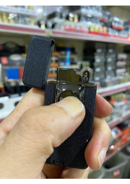 Matte Çift Yanarlı Siyah Metal Çakmak