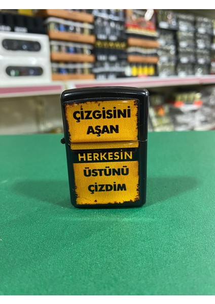Herkesin Üstünü Çizdim Yazılı Benzinli Çakmak