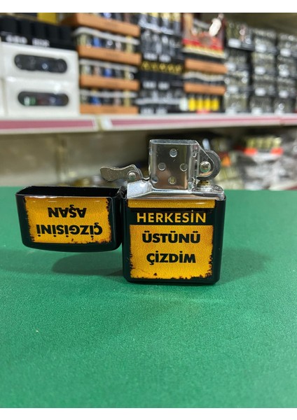 Herkesin Üstünü Çizdim Yazılı Benzinli Çakmak fiyatları