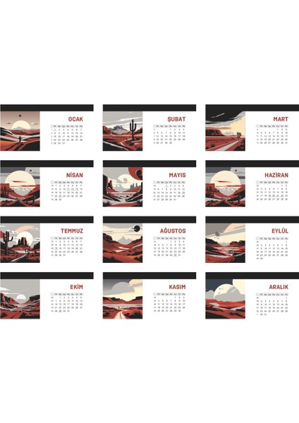 Gezgin Temalı Masaüstü Takvim fiyatları