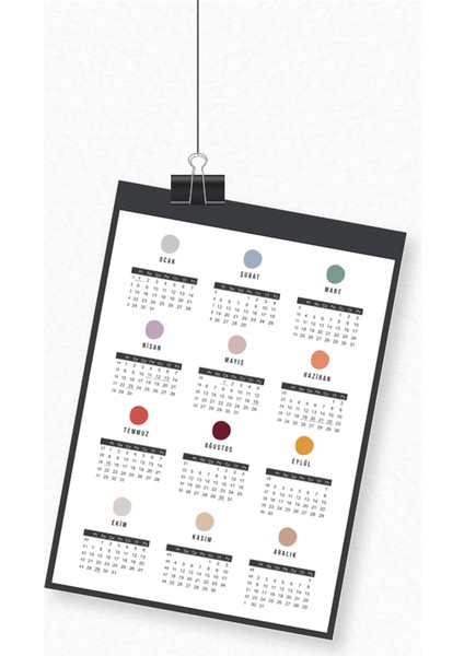 Mevsim Renkleri Poster Takvim