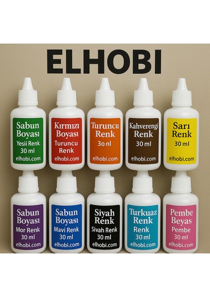 10 adet Farklı Renklerde Sabun Boyası veya Renklendirici