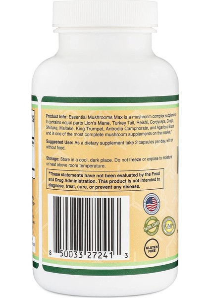 Mushroom Lion's Mane Reishi Cordyceps And Turkey Tail 120 Caps fiyatları