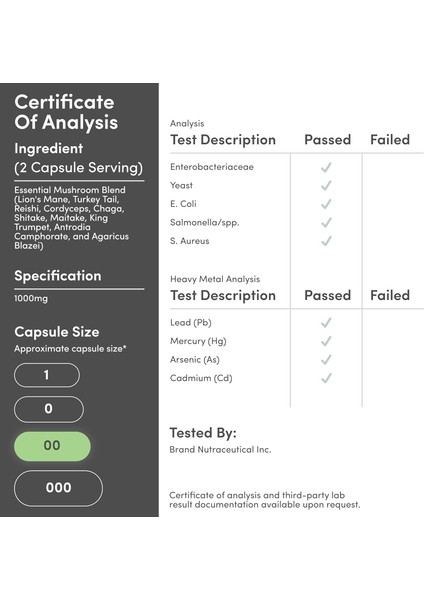Mushroom Lion's Mane Reishi Cordyceps And Turkey Tail 120 Caps modelleri
