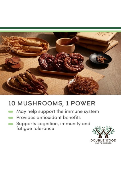 Mushroom Lion's Mane Reishi Cordyceps And Turkey Tail 120 Caps indirimleri