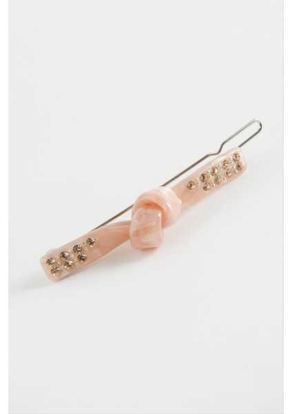 Düğüm Taşlı Klipsli Toka