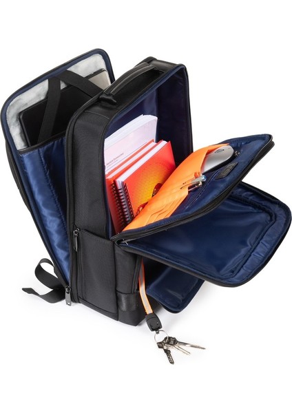 15,6 Inç Laptop Bölmeli Çok Bölmeli Sırt Çantası Business Çanta Siyah indirimleri