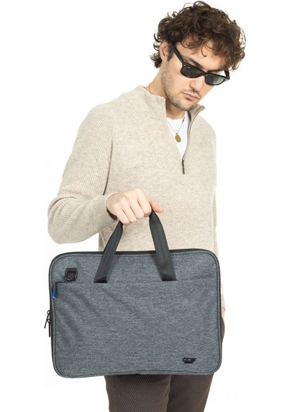 Macbook Organizer Laptop Evrak Çantası 15.6 & 16 Inç Gri