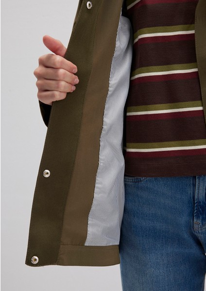 Kapüşonlu Haki Trençkot 1110573-71543