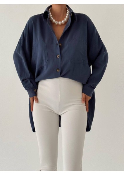 Kadın Kahverengi Oversize Salaş Uzun Kollu Gömlek – Rahat Kesim Şık Günlük Gömlek fiyatları