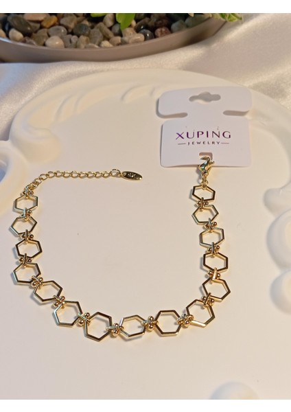Geometrik Desenli Xuping Jewelry 14 K Kaplama Bileklik fiyatları