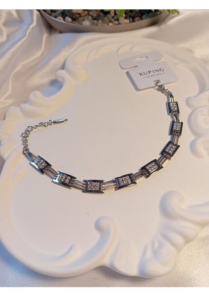Gümüş Renk Zirkon Taşlı Xuping Jewelry Vip Bileklik fiyatları