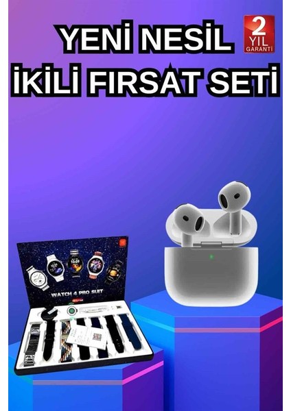 3.nesil Tws Bluetooth Kulaklık Bluetooth Bağlantılı Akıllı Saat Amoled Ekran P - M837R947-K03 fiyatları