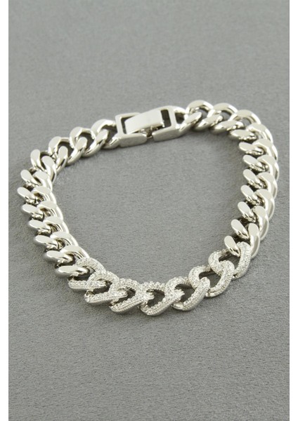 Xuping Zirkon Taşlı Lüks Zincir Çelik Bileklik