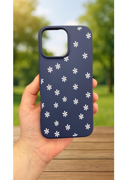 iPhone 16 Pro Max -Mini Papatya Desenli Silikon Darbe Emici Klasik Korumalı Rubber Kılıf fiyatları