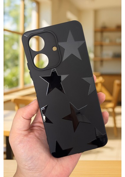 Realme Note 60 Uyumlu Star Silikon Darbe Emici Klasik Korumalı Rubber Kılıf