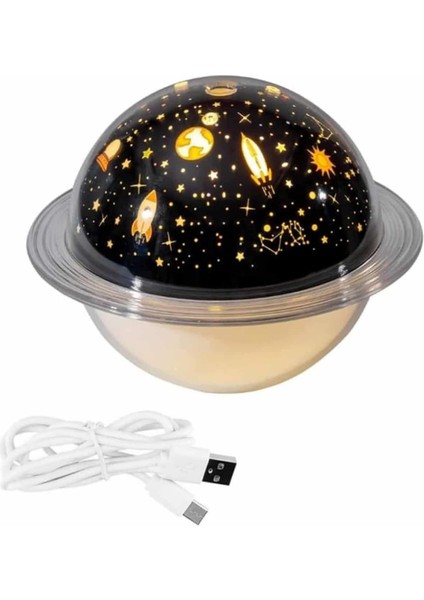 Aromaterapi Hava Nemlendirici Gece Lambası Uzay Model Satürn Oda Kokusu - M772R158-K17772 modelleri