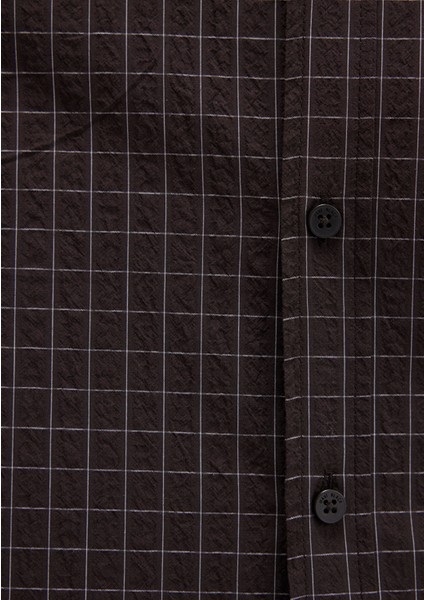 Kareli Kahverengi Gömlek 0211675-91012