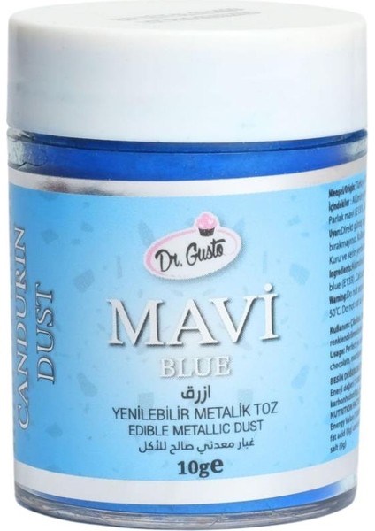 Metalik Toz Mavi Boya 10 G – Pasta, Çikolata ve Şeker Hamuru Için Parlak Efektli Gıda Boyası