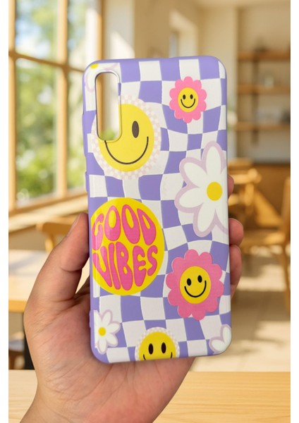 Samsung Galaxy A70 Uyumlu Good Vibes Silikon Darbe Emici Klasik Korumalı Rubber Kılıf fiyatları