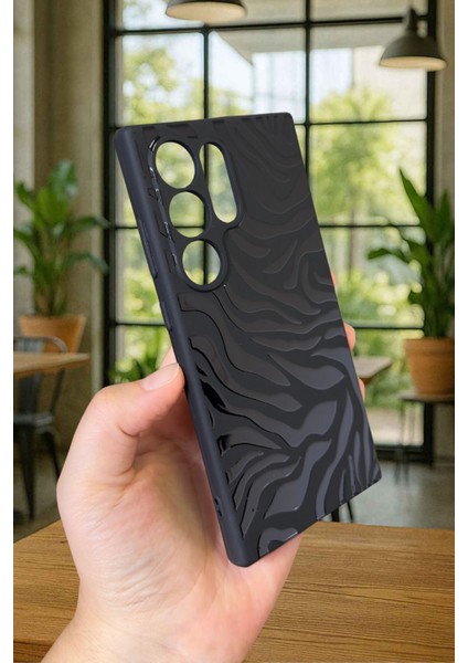 Samsung Galaxy S24 Ultra-Zebra Desenli Silikon Darbe Emici Klasik Korumalı Rubber Kılıf modelleri