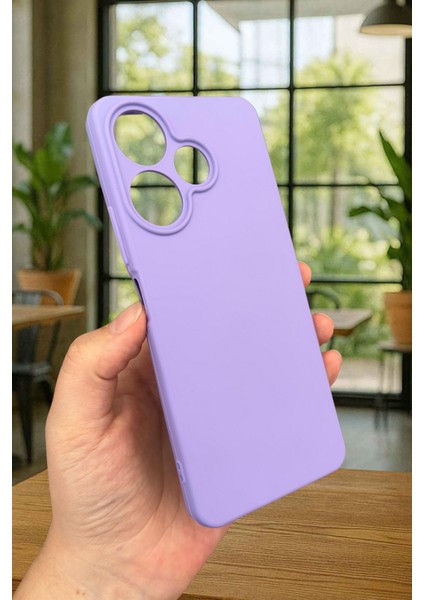 Xiaomi Redmi 13 4g Lila Silikon Darbe Emici Klasik Korumalı Rubber Kılıf modelleri