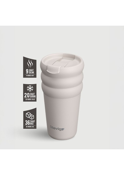 3 Bubble Two-Cap Straw Tumbler Çelik Termos 600 ml Crushed Rock ST-244 fiyatları