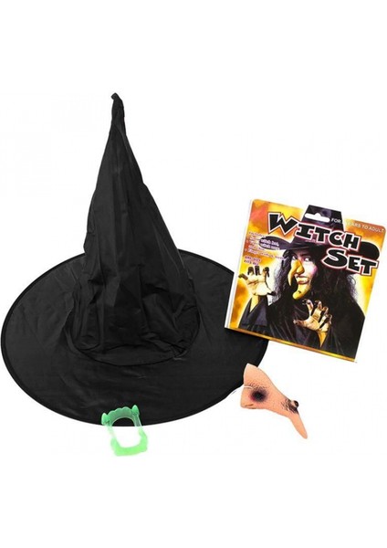 Cadı Şapkası Cadı Tırnakları Cadı Burnu Cadı Çenesi Cadı Dişi Seti