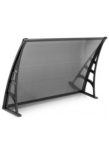 Lotus Kapı Pencere Üstü Pratik Sundurma 70X120 - Siyah