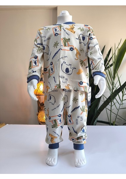 Kız-Erkek Bebek- Çocuk Pijama Takımı %100 Pamuk Uzun Kollu Önü Çıtçıtlı Mevsimlik fiyatları