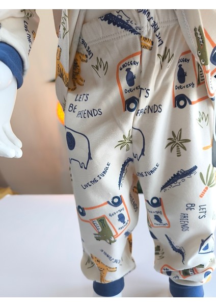 Kız-Erkek Bebek- Çocuk Pijama Takımı %100 Pamuk Uzun Kollu Önü Çıtçıtlı Mevsimlik fırsatları