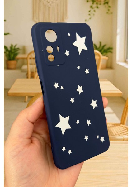 Redmi Note 12S - Mini Yıldız Desenli Silikon Darbe Emici Klasik Korumalı Rubber Kılıf modelleri