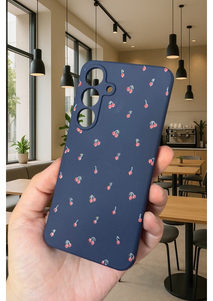 Samsung Galaxy A05S - Mini Kiraz Desenli Silikon Darbe Emici Klasik Korumalı Rubber Kılıf modelleri
