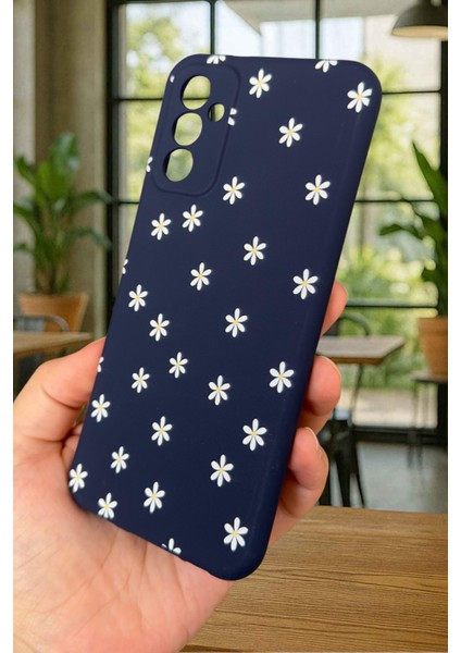 Samsung Galaxy M13 Uyumlu Mini Papatya Desenli Silikon Darbe Emici Klasik Korumalı Rubber Kılıf modelleri